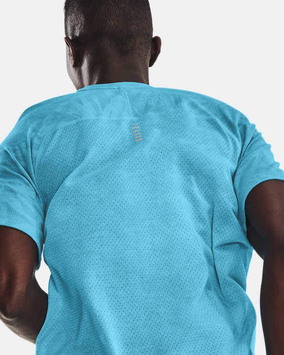 Men's UA Streaker Jacquard T-Shirt, Blue, pdpMainDesktop image number 3